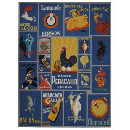 Safavieh 7 ft. - 9 in. x 9 ft. - 9 in. Large Rectangle, Transitional Chelsea Blue Hand Hooked Rug HK245C-8